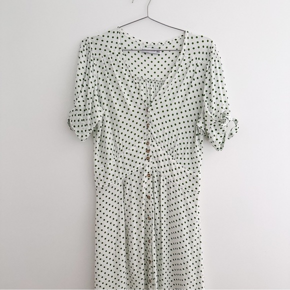 Faithfull the Brand Billi Polka Dot Midi Dress - Picture 3 of 11
